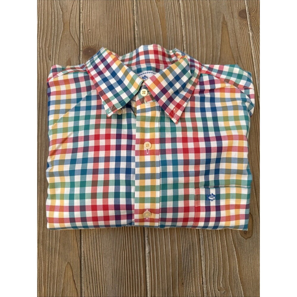 Southern Tide Men's XL Multi Colored Check Classic Fit Long Sleeve Button Down